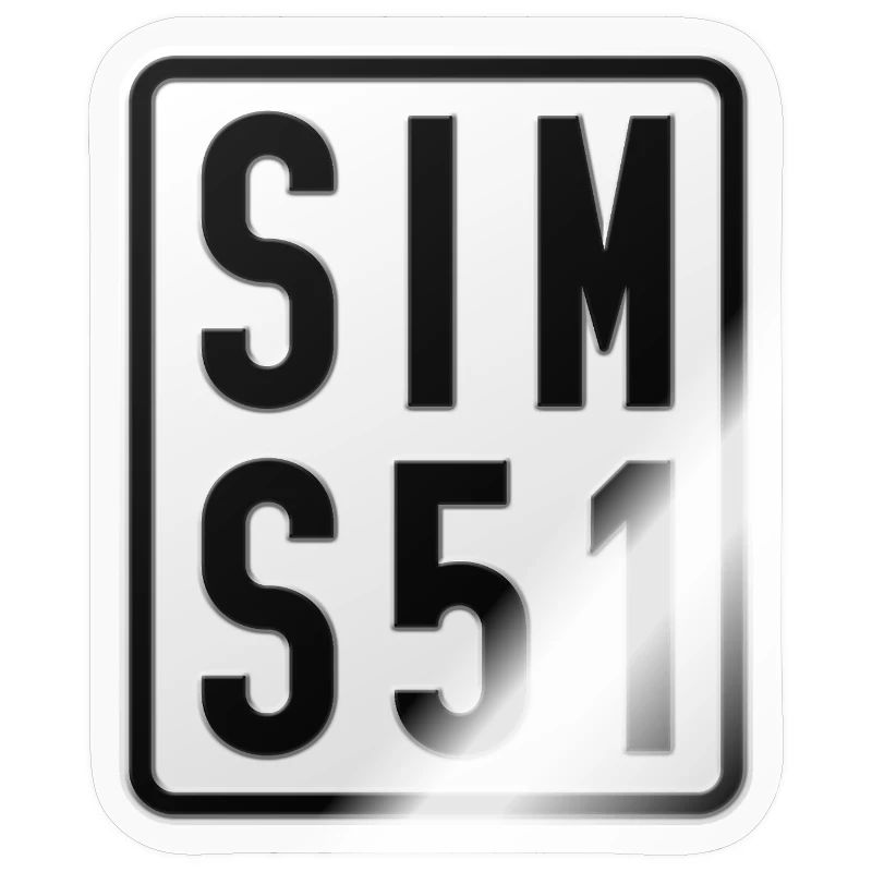 Plaque d’immatriculation du Simson S51 Mobylette