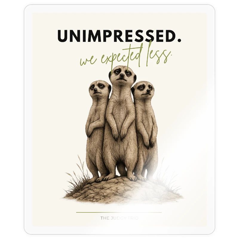 Trio de suricates peu impressionné