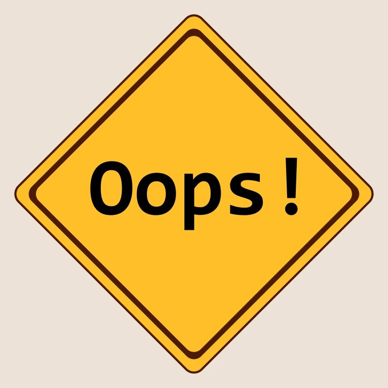 error, oops !, customizable