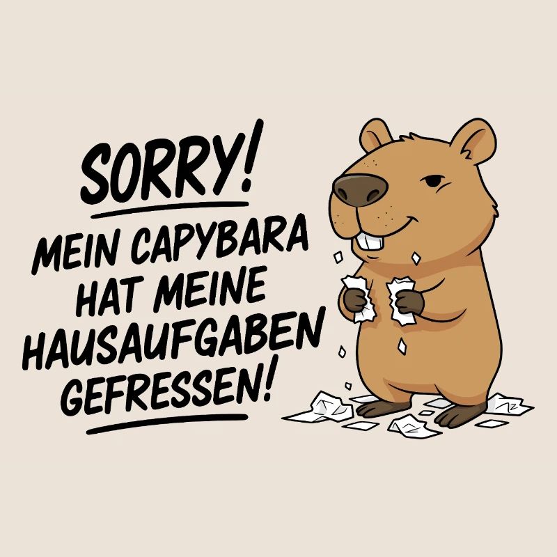 Pardon! Capybara a mangé mes devoirs