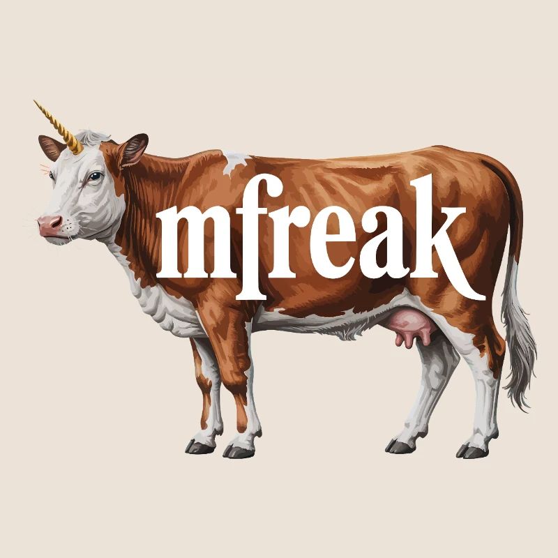 Typographie de vache étrange Tee