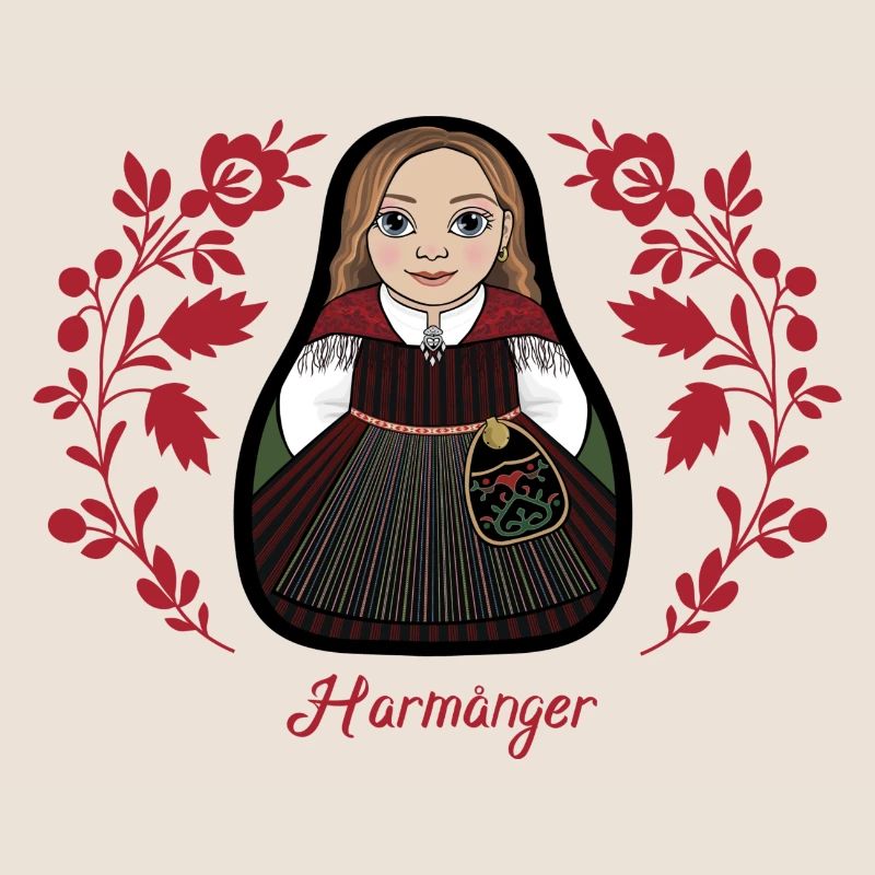 Harmångerstinta mit Blumen