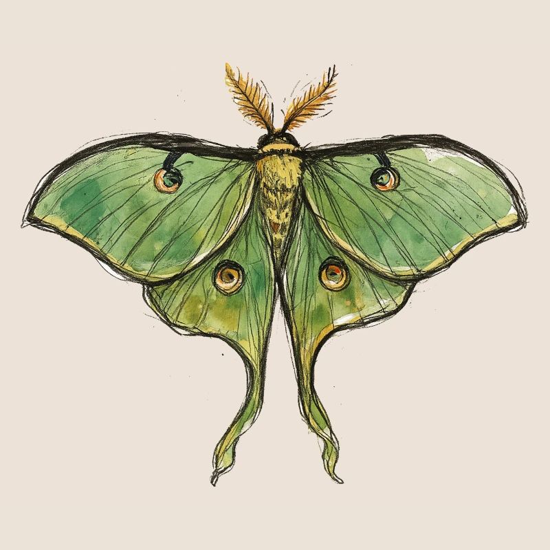 Luna Moth Nocturnal Magic
