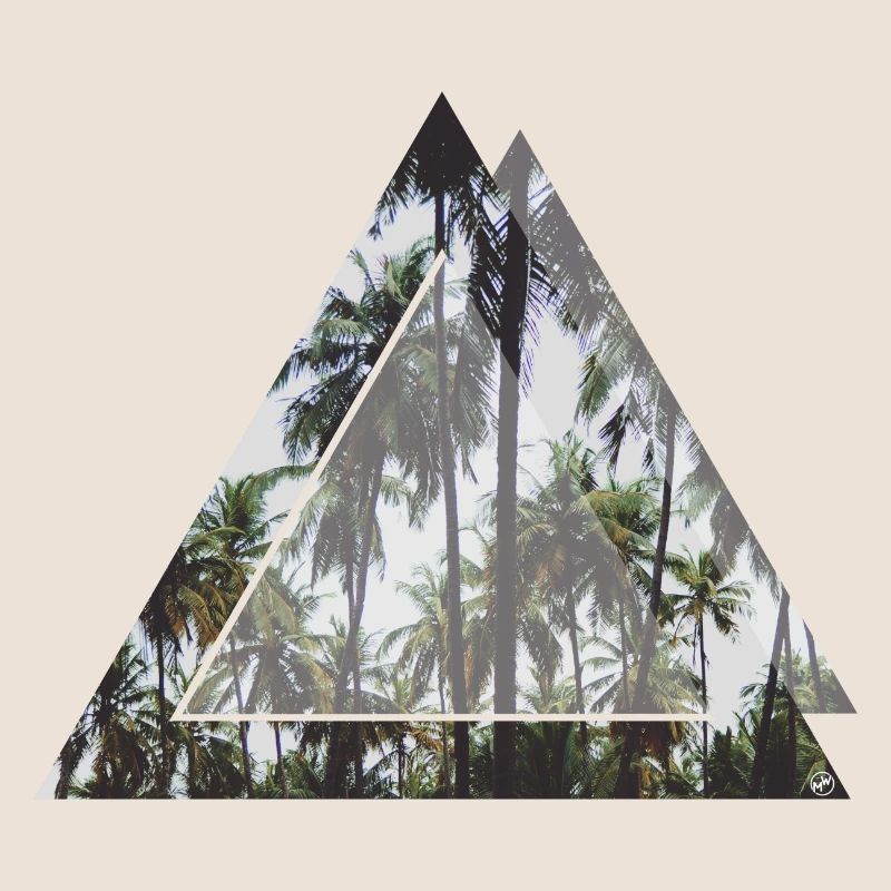 Triangular palm trees
