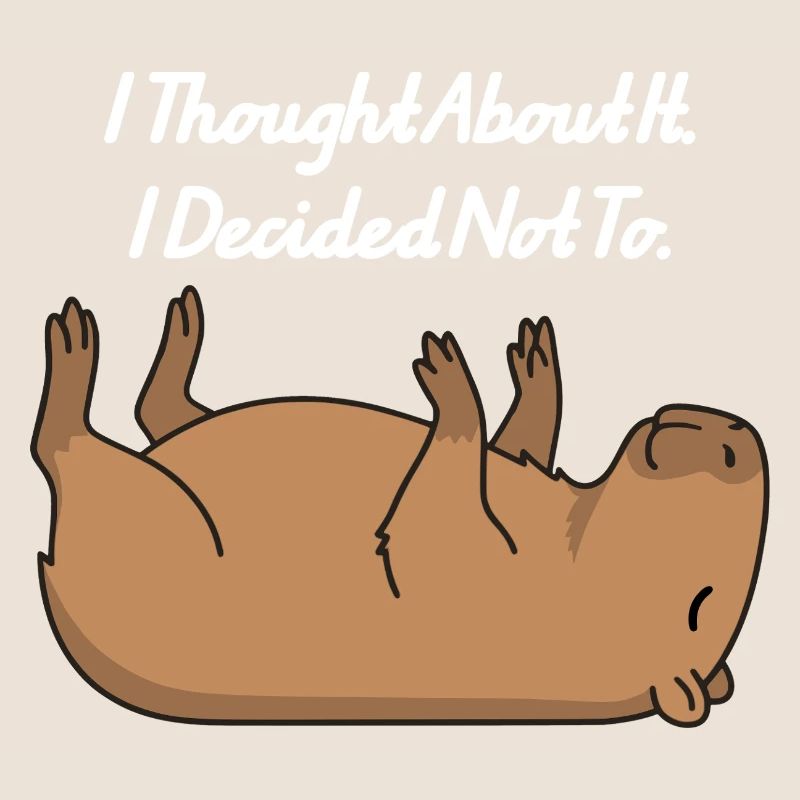 Capybara Lying Humor Procrastination Sloth