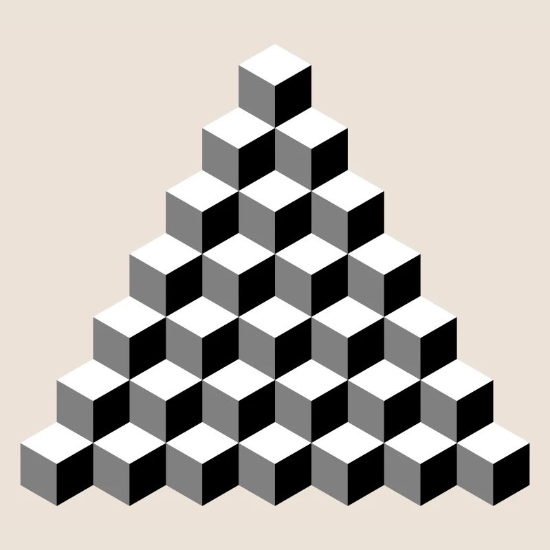 Isometric Cube Pyramid