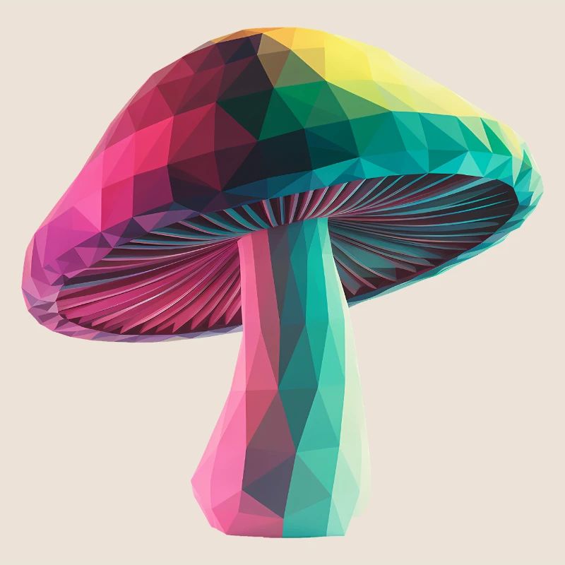 Champignon - Logo Low Poly cool