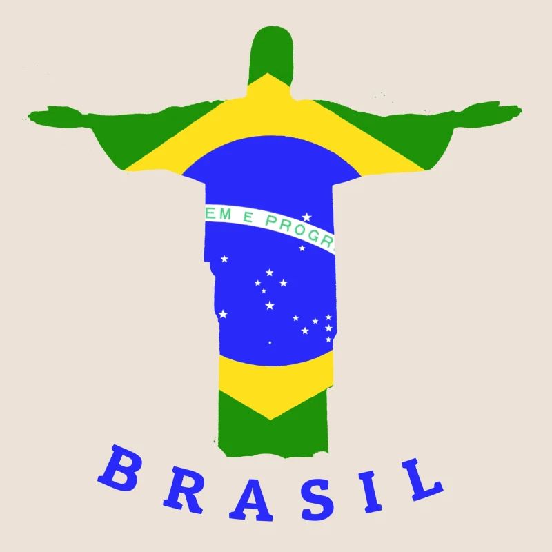 Statue de drapeau du Brésil