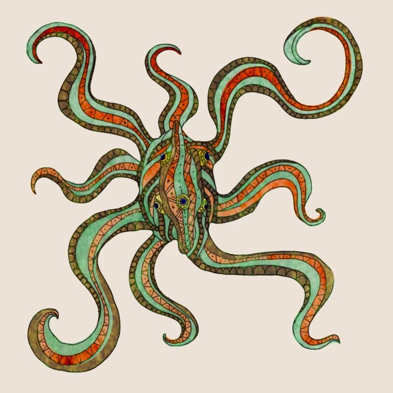 Abstrakter Octopus