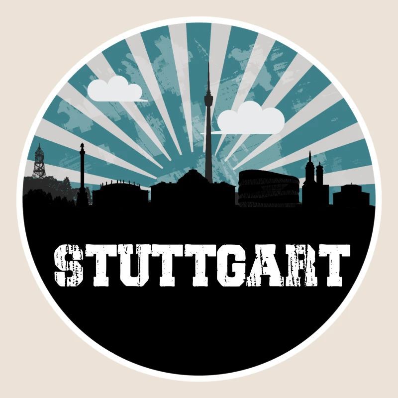 Stuttgart Skyline Blue Hour