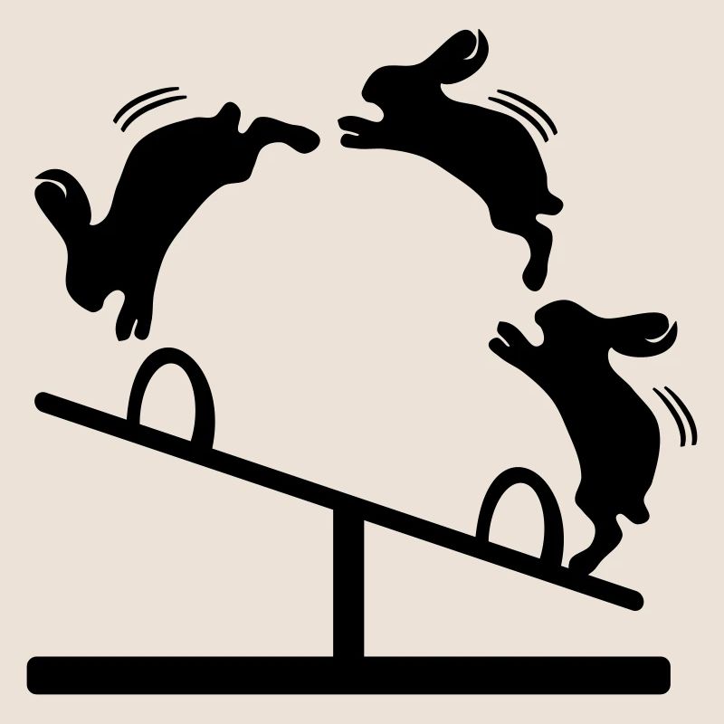 EASTER BUNNIES JUMPING BUNNY SWING
