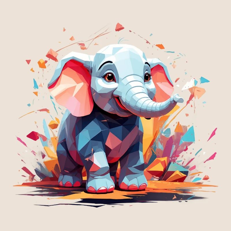 Elefant Farbexplosion