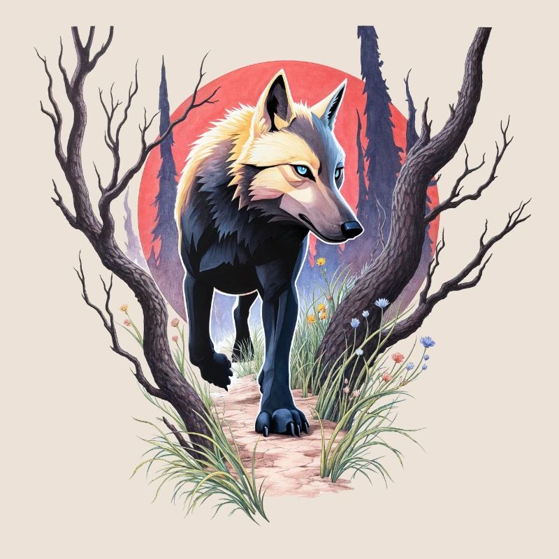 Wolf auf der Jagd
