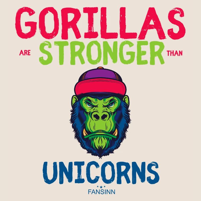 Gorilla stark Einhorn Unicorn Geschenk