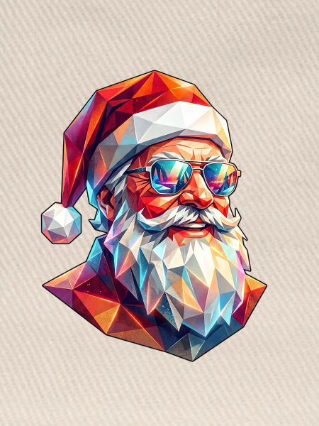 Poly Art Weihnachtsmann