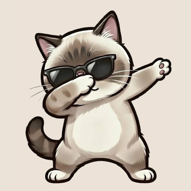 Dabbing Ragdoll Katze