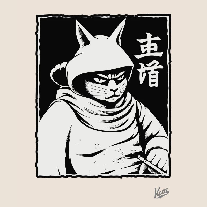 Chat shogun samouraï