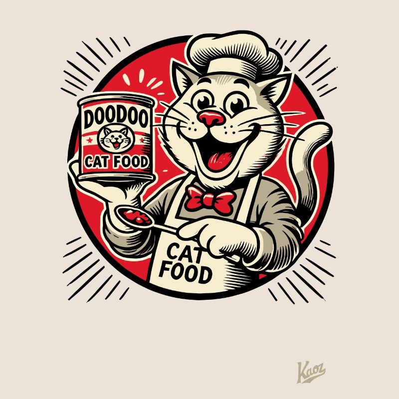 lecker DooDoo Katzenfutter mit Koch-Katze