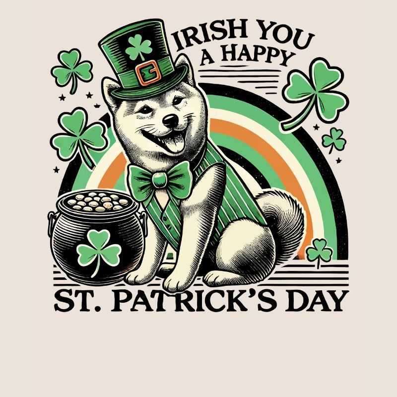 Joyeux chien de la Saint-Patrick