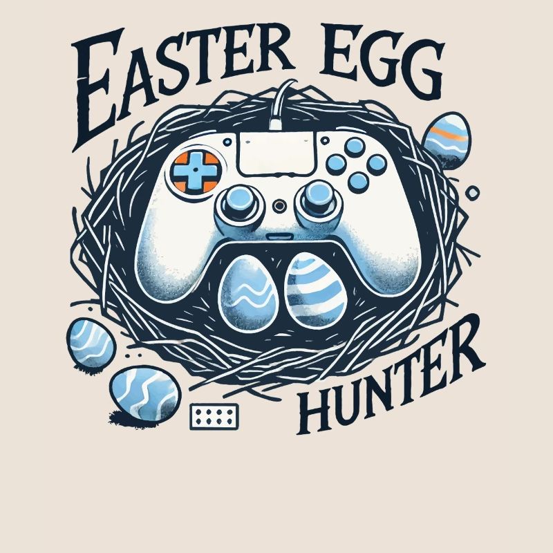 Conception de manette de chasse aux œufs de Pâques de jeu