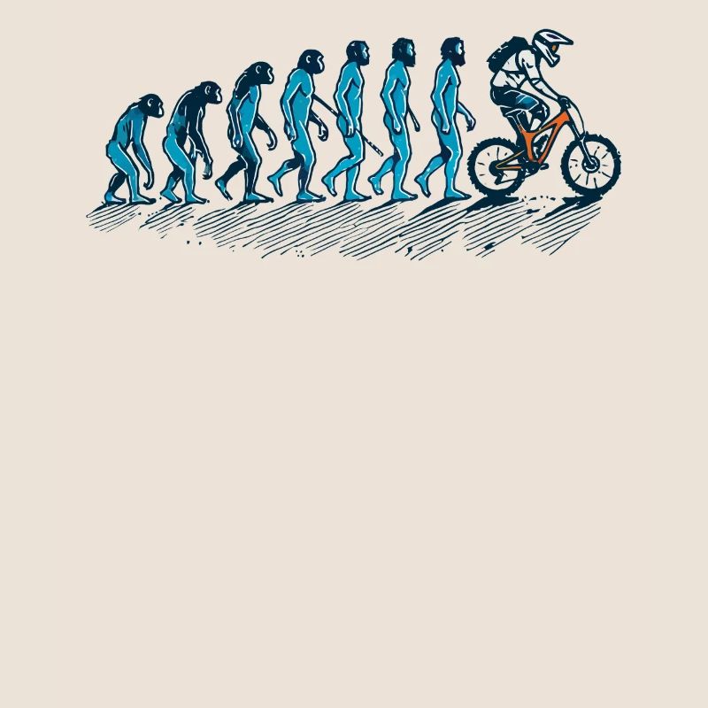 Evolution of man to cyclist