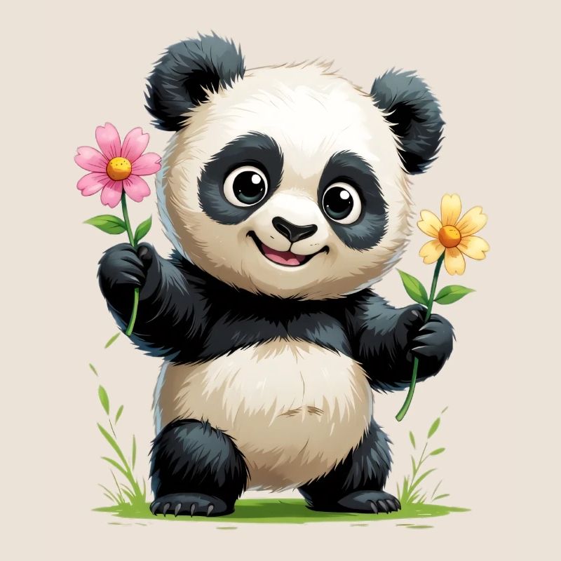 Salutation fleur de panda