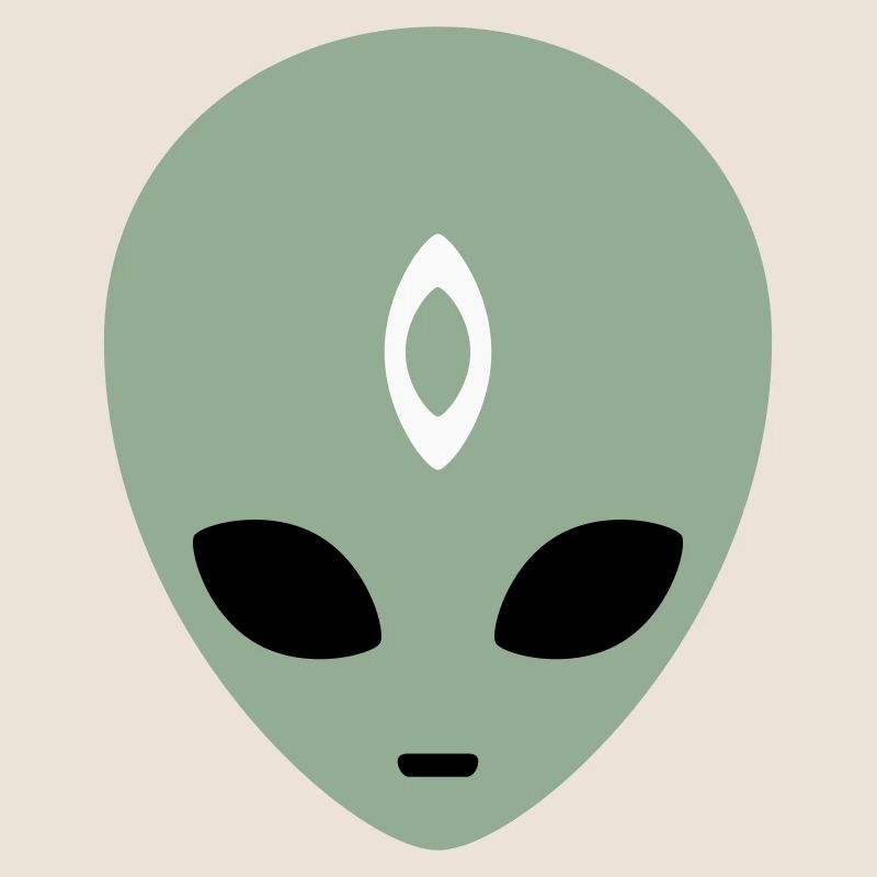 Alien Head Third Eye (three colours)