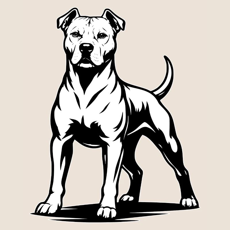 Pitbull dans une pose fière