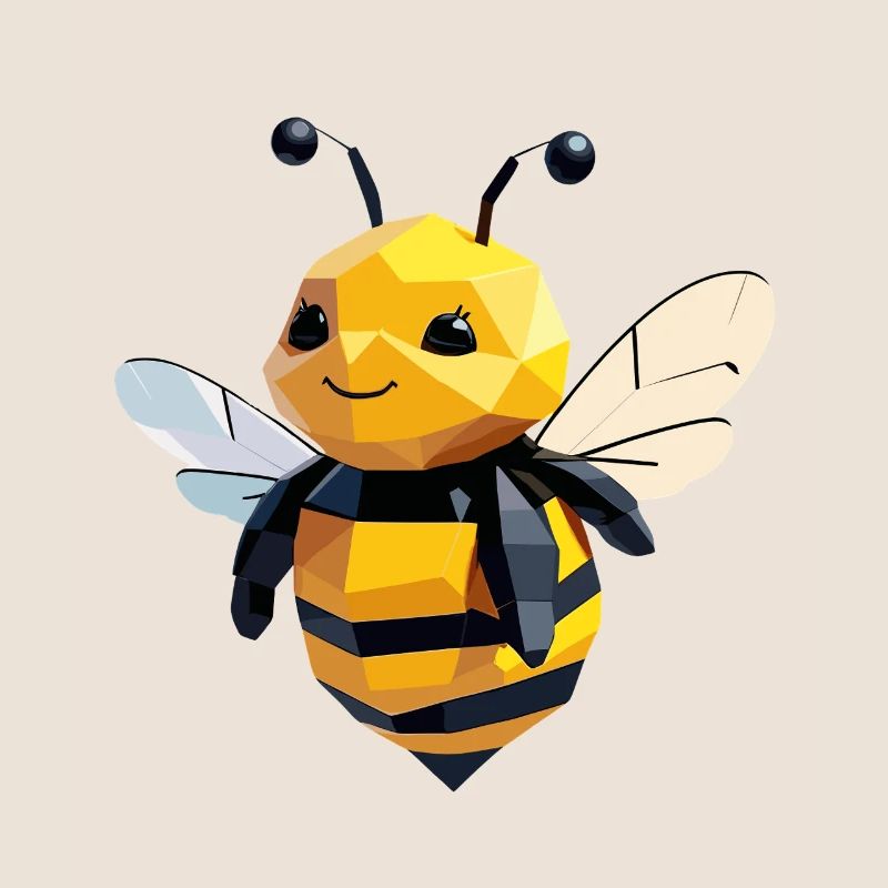 Mignon design polygone bourdon