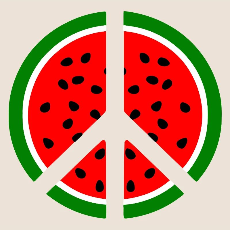 Signe de paix pastèque melon