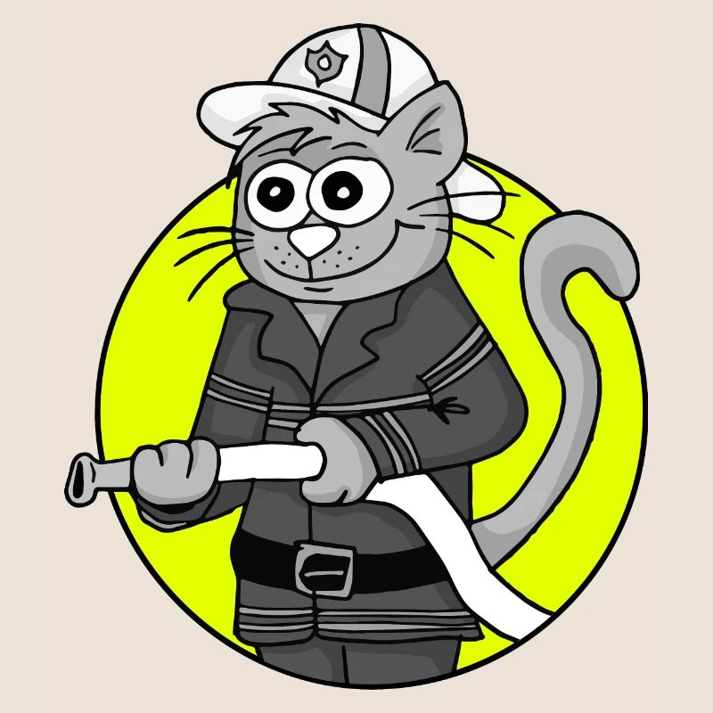 Chat rétro pompiers