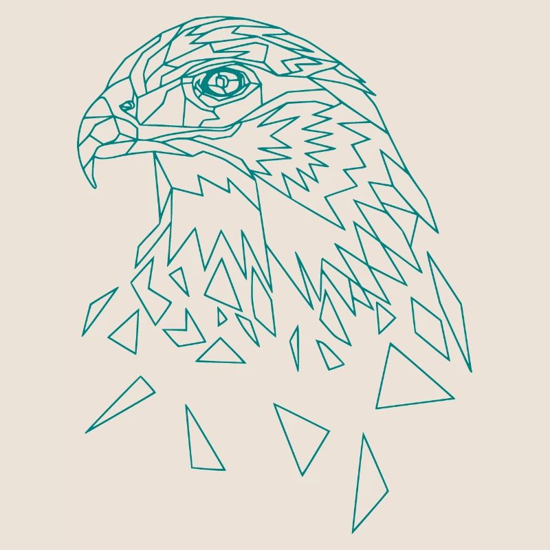 Eagle geometric eagle head animal