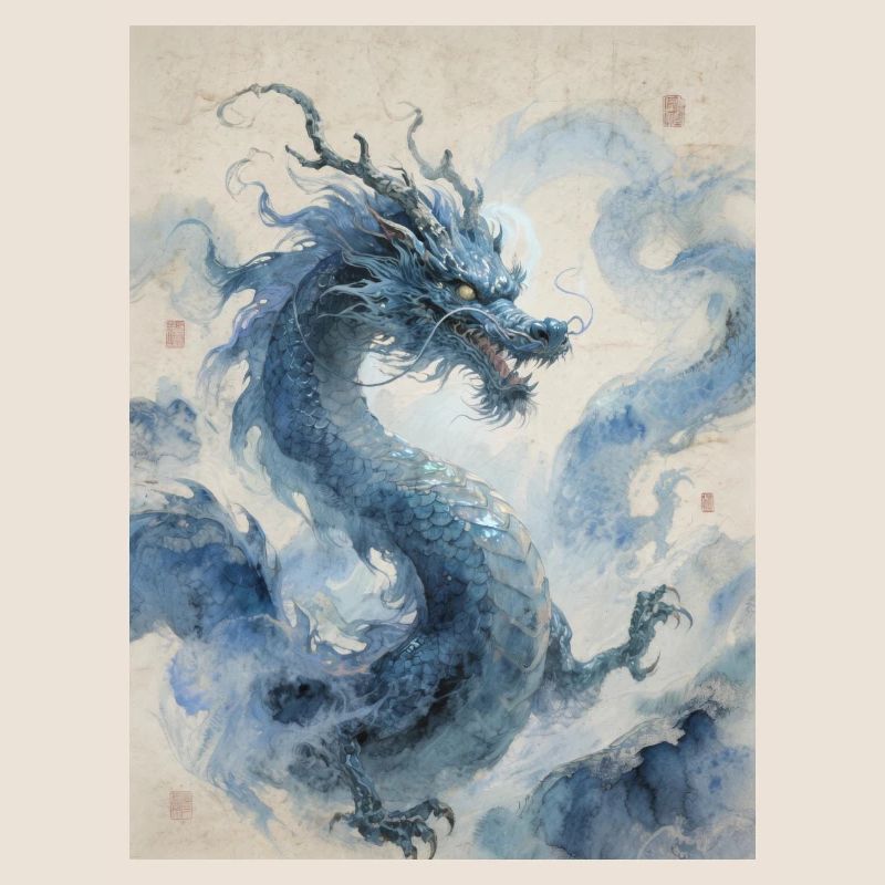 Die himmlische Apotheose: Blauer Drache – Unendlichkeit