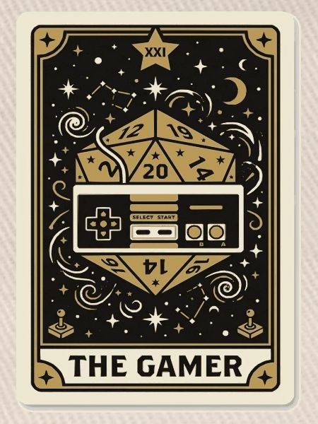 Gamer Tarot – Retro Controller & D20