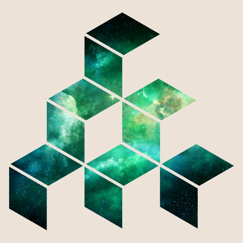 Cube universe geometric pattern