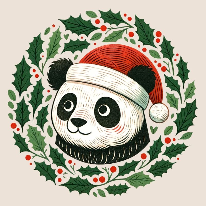 Panda de Noël