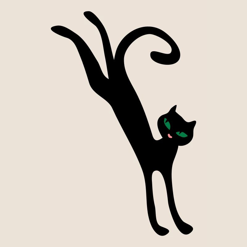Retro jumping cat