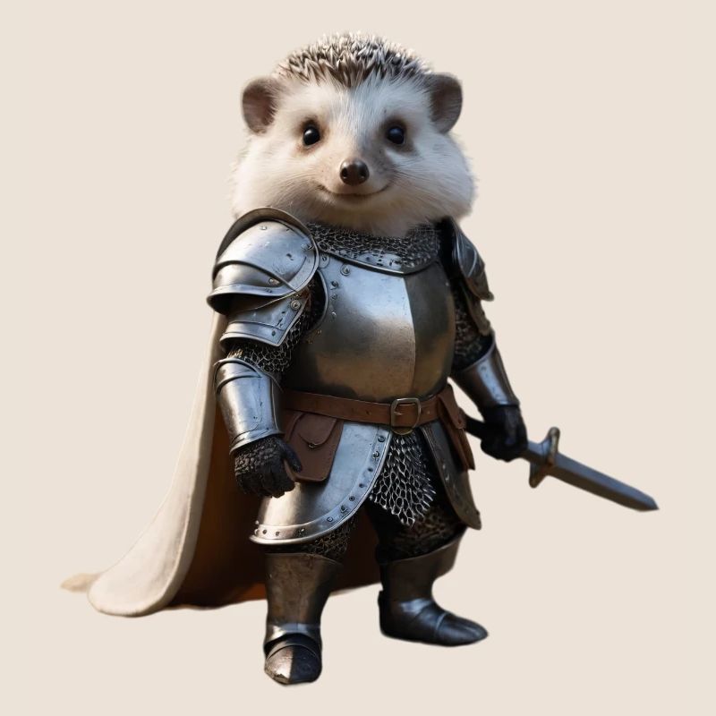 hérisson chevalier épée 2