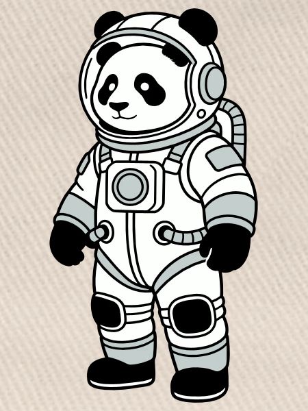 panda bear spacesuit