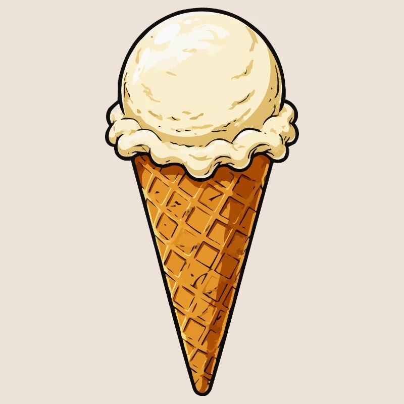 Vanille Eis Kugel
