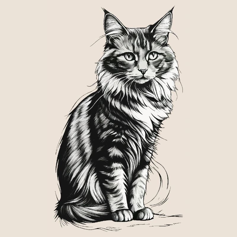 Edle Katze sitzend