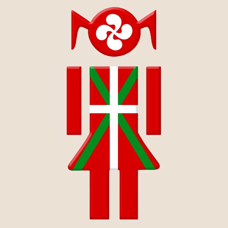 Fille Basque drapeau Euskadi