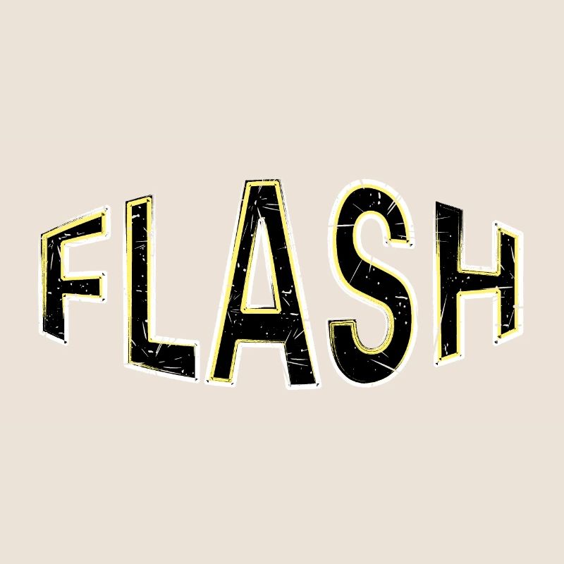 FLASH Label mit Blitzen