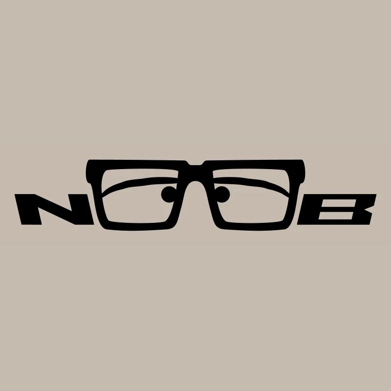 Noob Glasses Face Comic Nerd