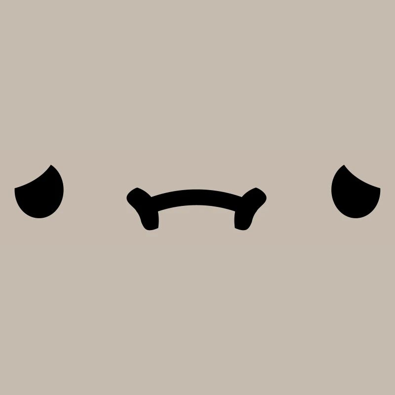 Visage de dessin animé triste