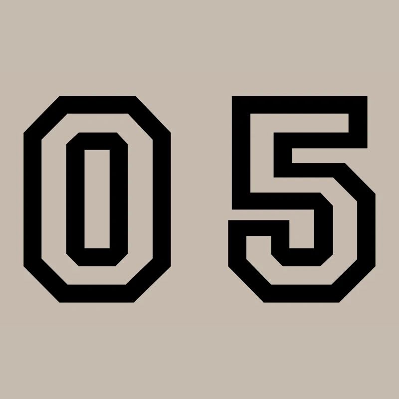 number - 05 - zero five