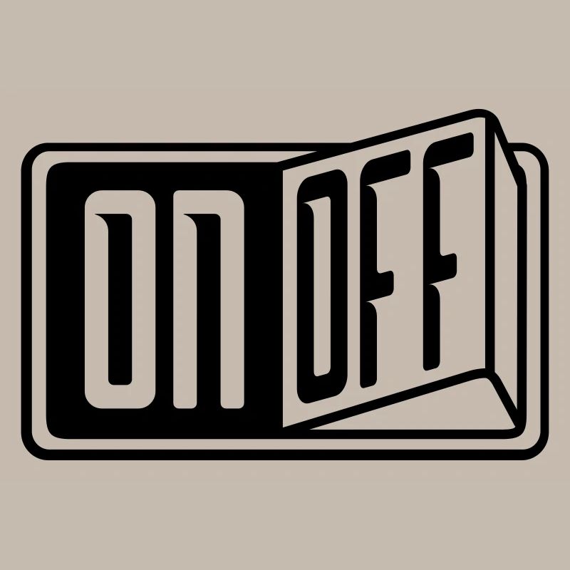 switch on off button turn on off