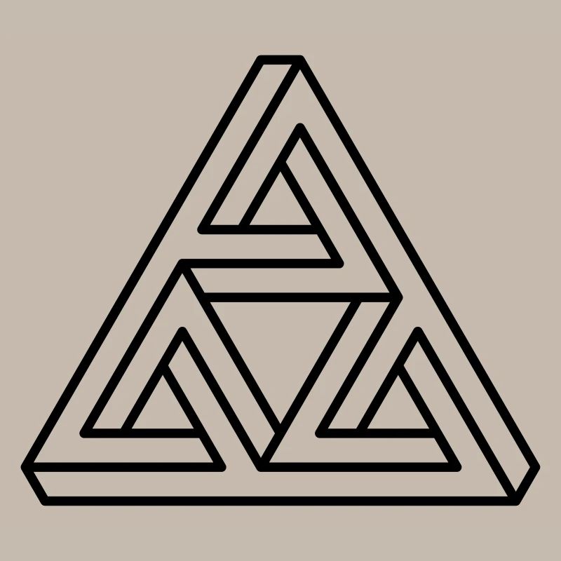 impossible chiffre Hipster géométrie triangle Escher