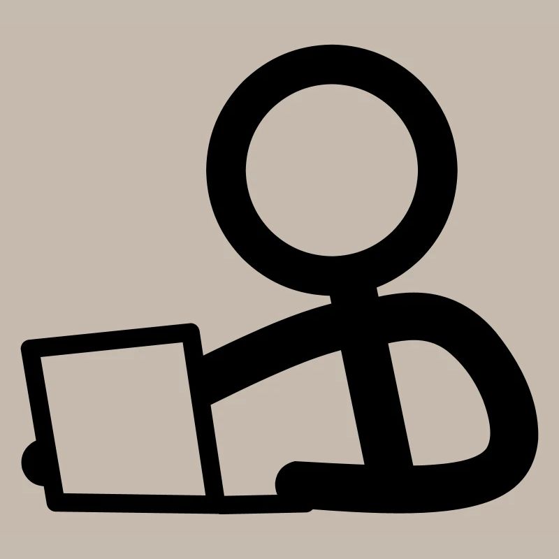 Stickman am Notebook