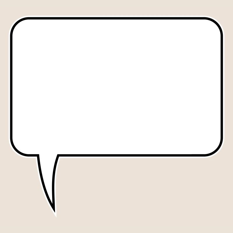Conception rectangulaire de bulle de dialogue